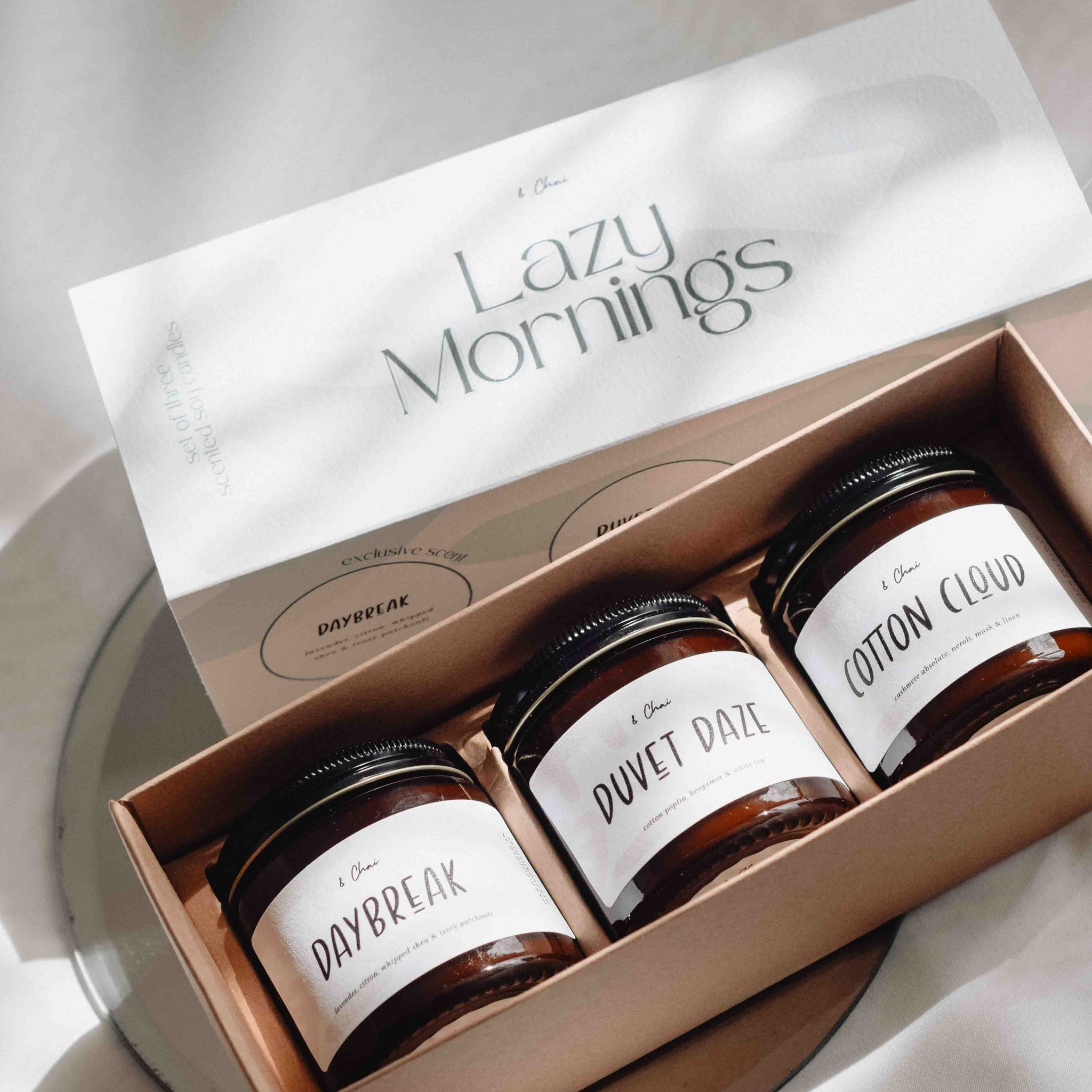 Lazy Mornings Soy Candle Trio