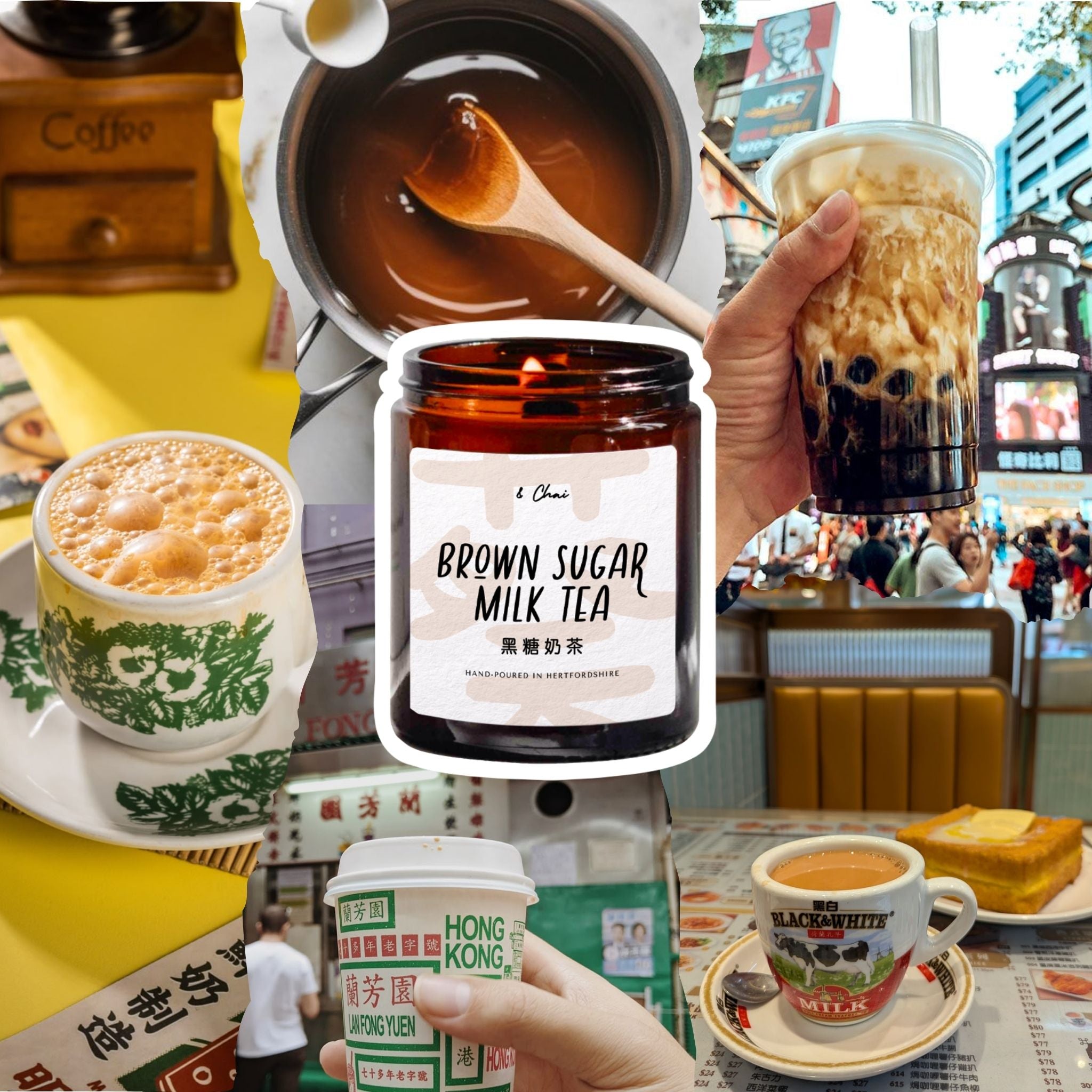 Brown Sugar Milk Tea 黑糖奶茶 Soy Candle | Milk Bubble Tea Scent