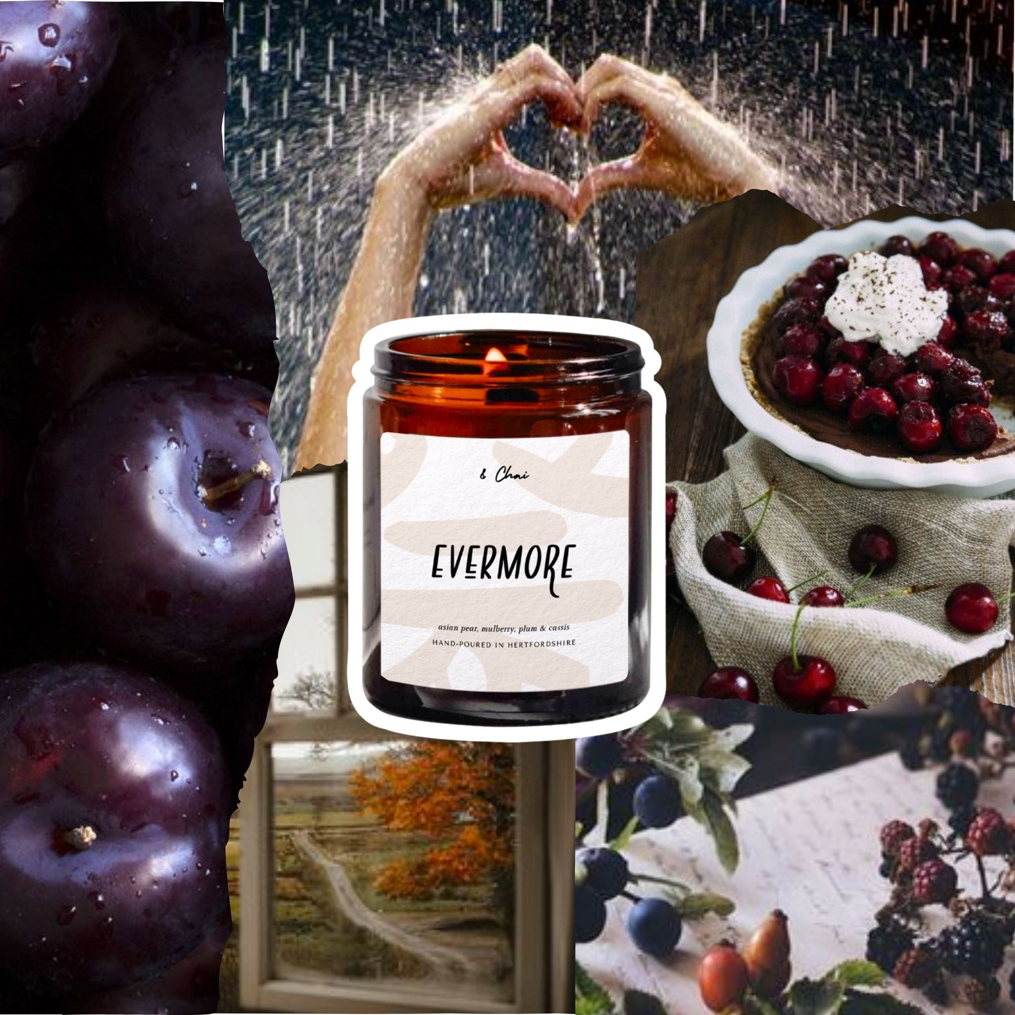 Evermore Soy Candle | Autumn Fruits Pear & Plum Scent