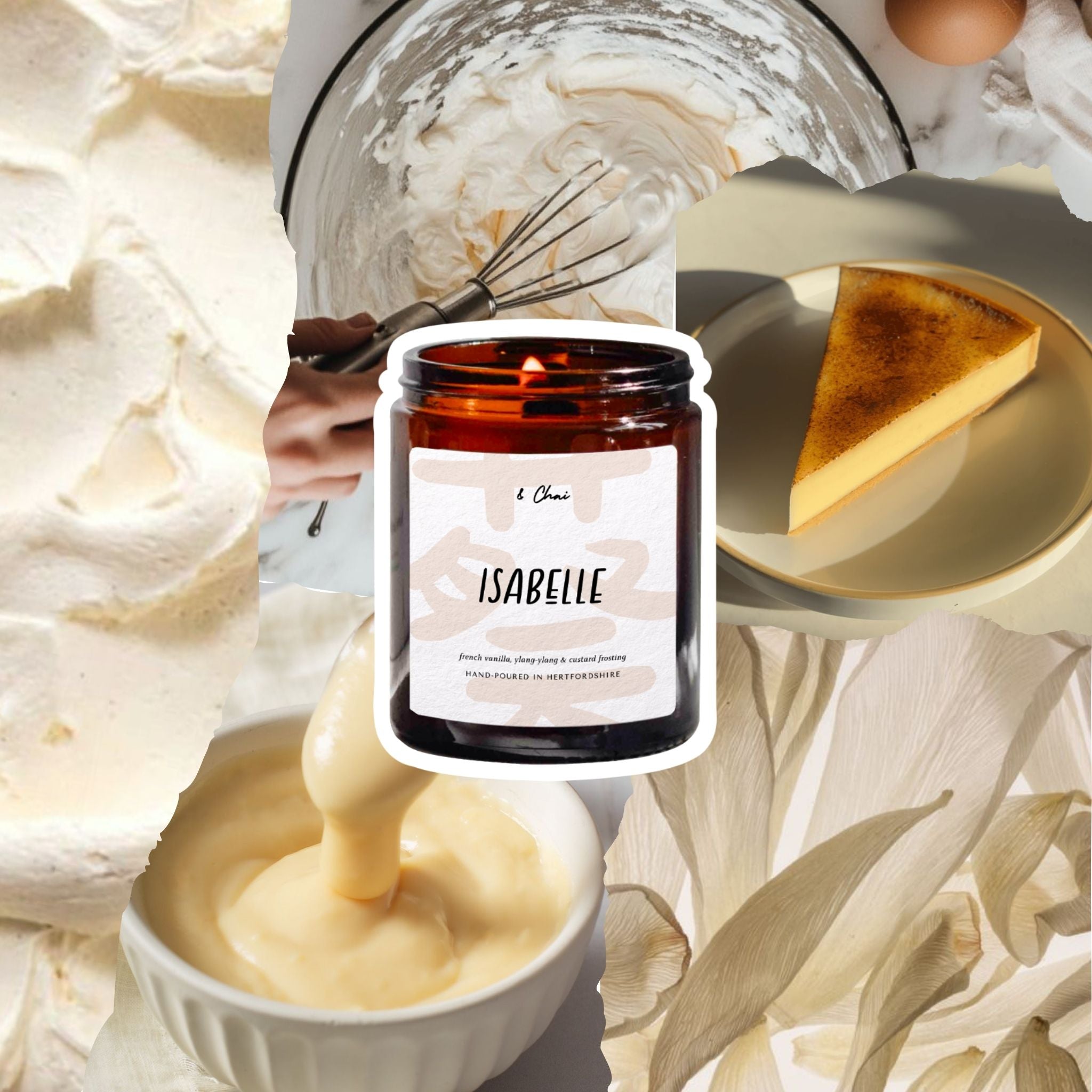 Isabelle Soy Candle | Sweet Vanilla Custard Scent