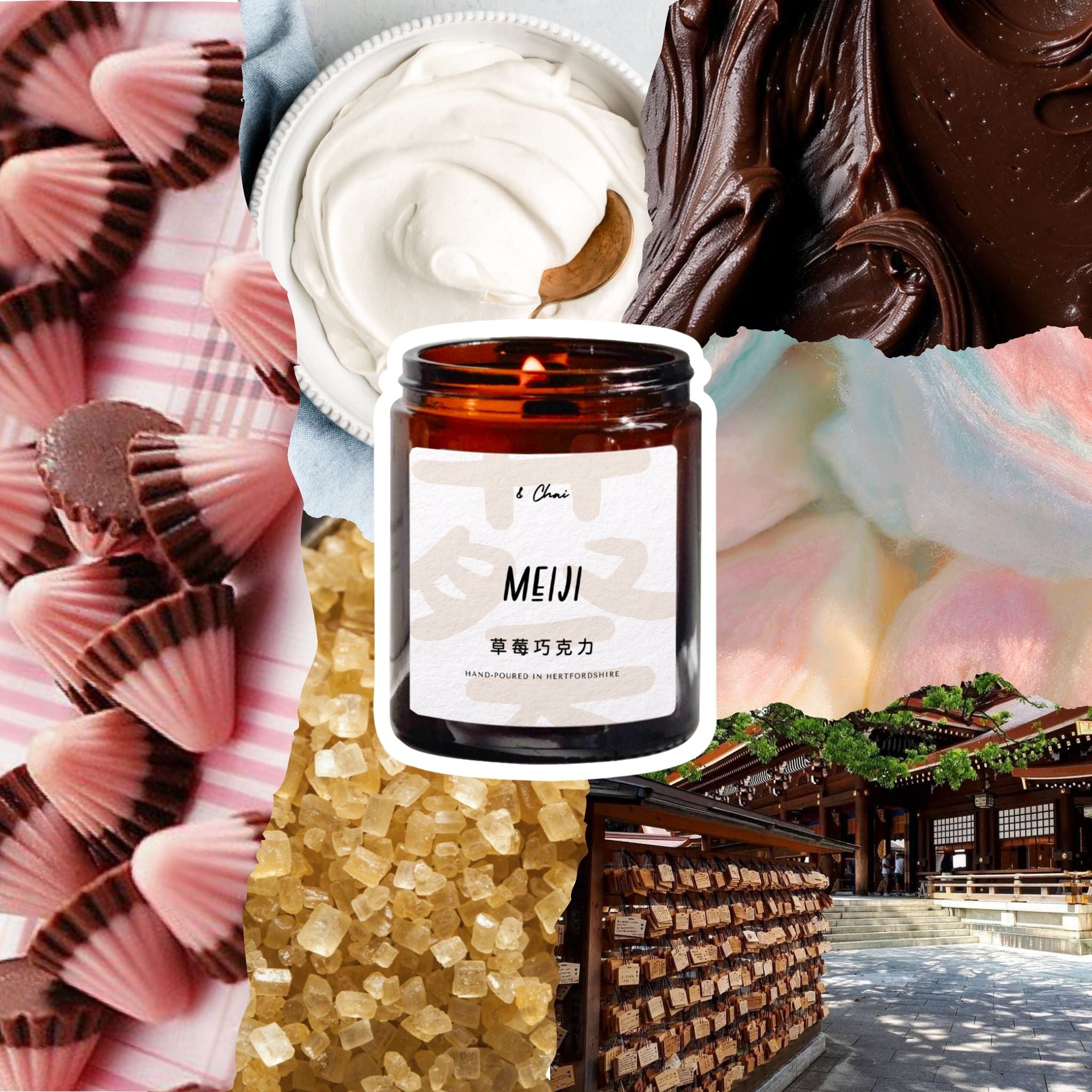 Meiji 草莓巧克力 Soy Candle | Strawberry Chocolate Candy Scent