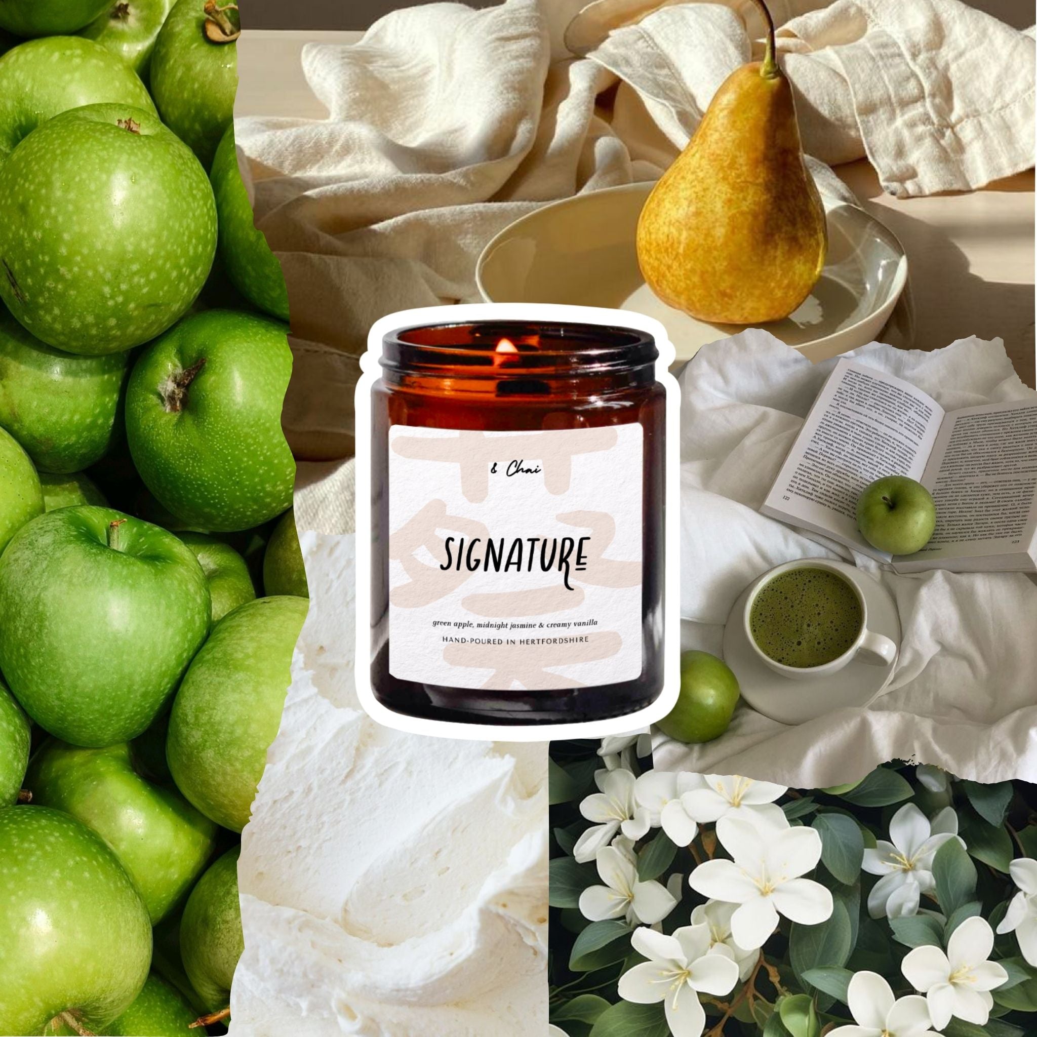 Signature Soy Candle | Creamy Apple & Vanilla Scent