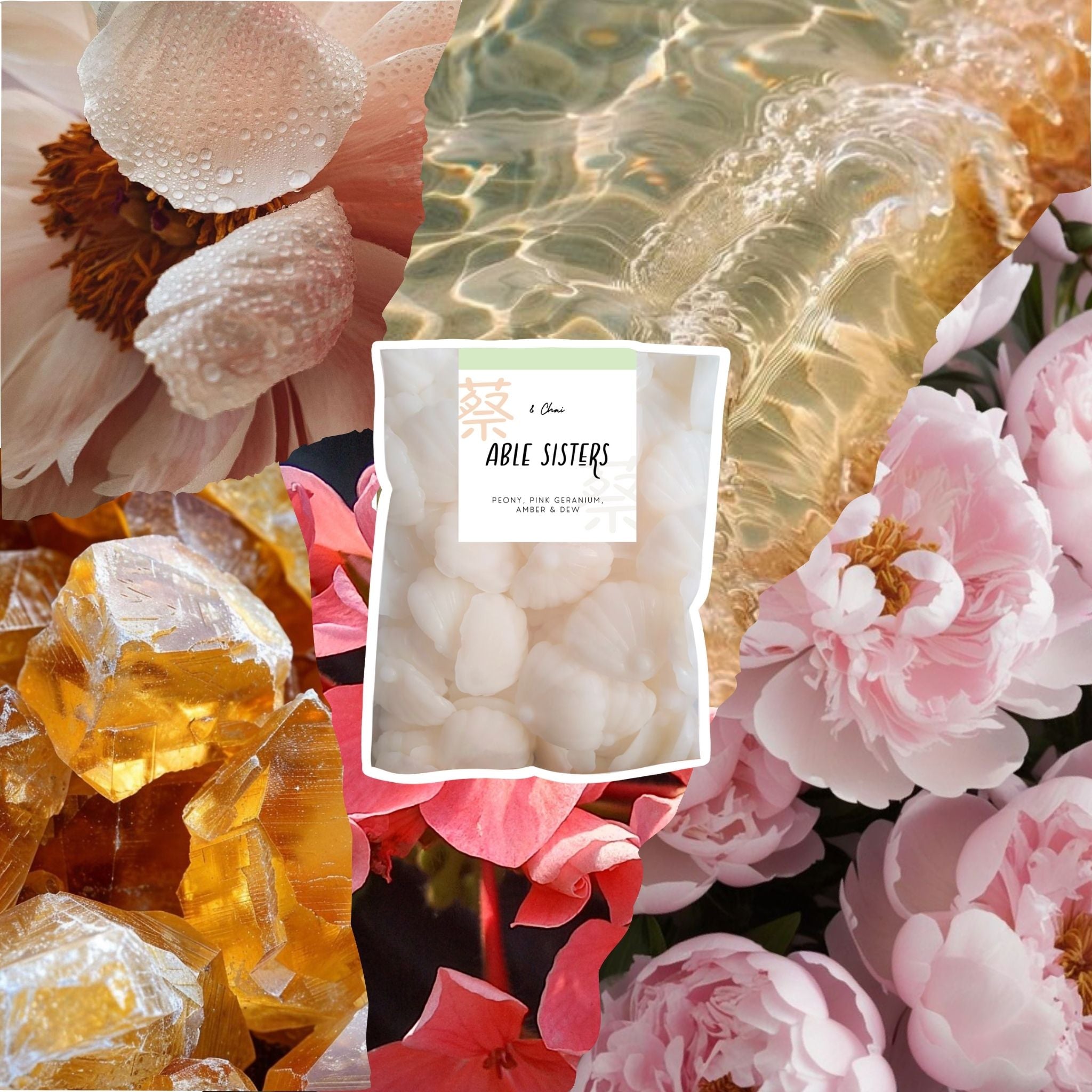 Able Sisters Soy Melts | Light Floral Peony Scent