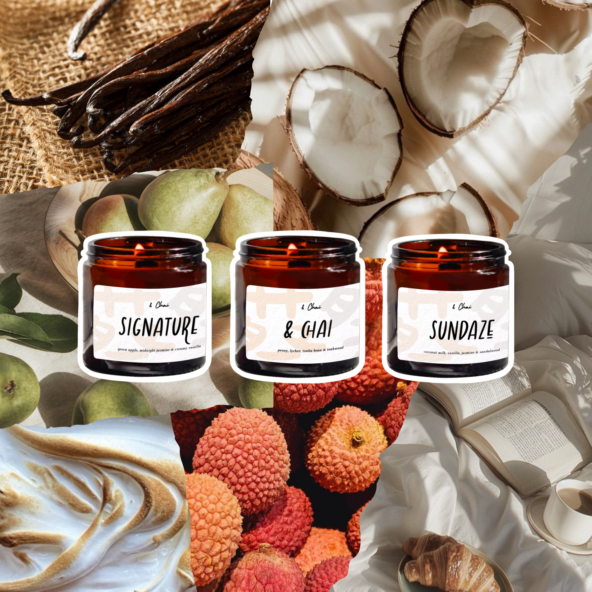 & Chai Collection Soy Candle Trio