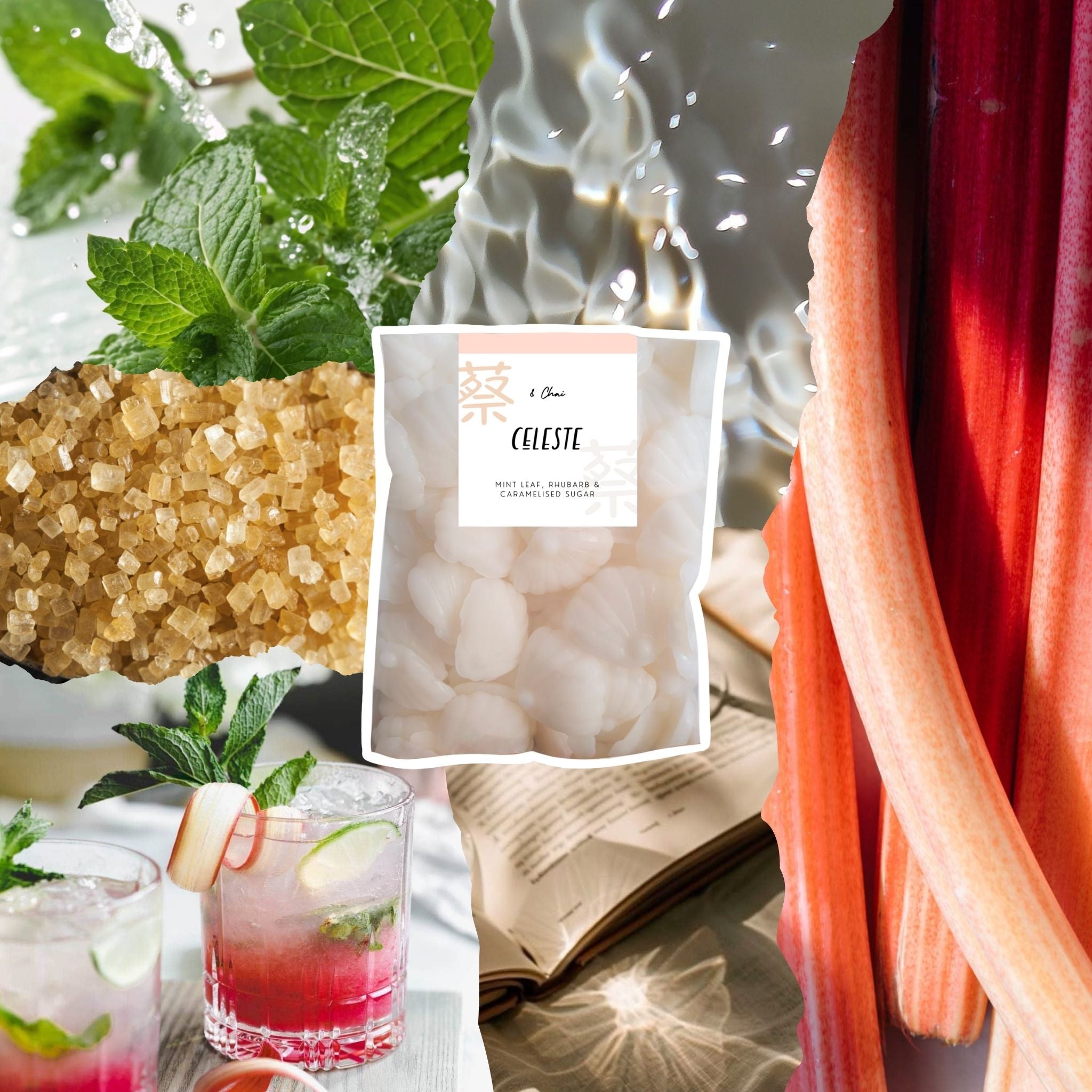 Celeste Soy Melts | Rhubarb & Mint Scent