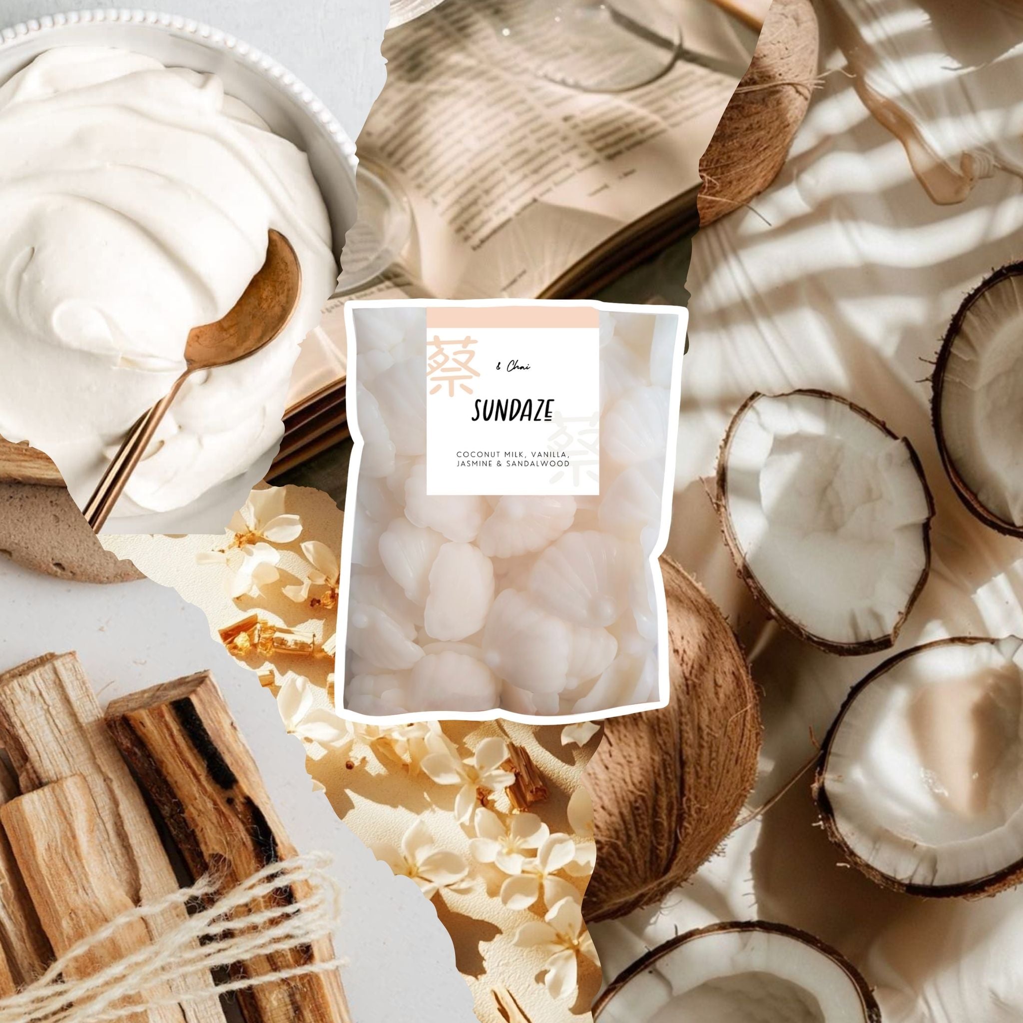 Sundaze Soy Melts | Creamy Coconut & Sandalwood Scent